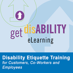 graphic image of the disability etiquette training course
